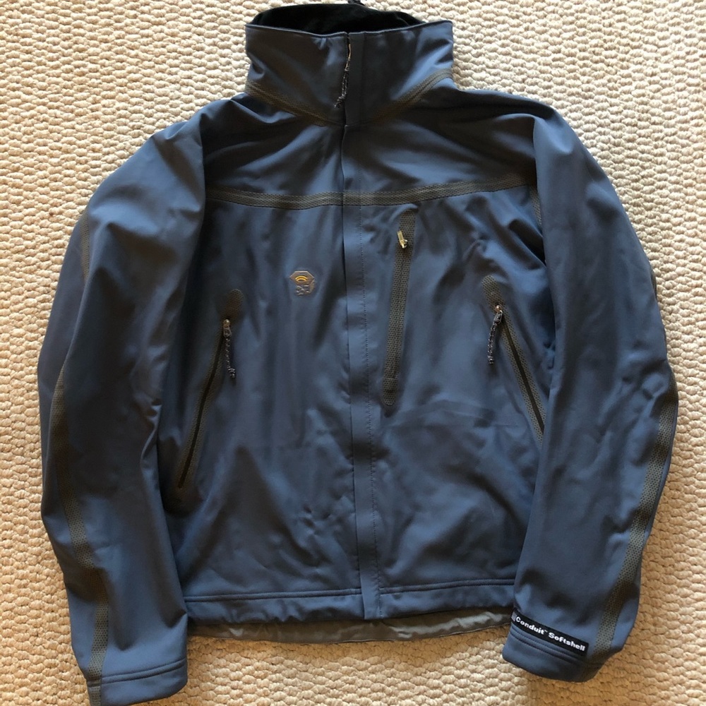 Men’s Mountain Hardwear Blue Softshell Performance Jacket